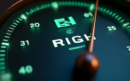 Animierter ROI-Meter, der einen hohen Return on Investment anzeigt.